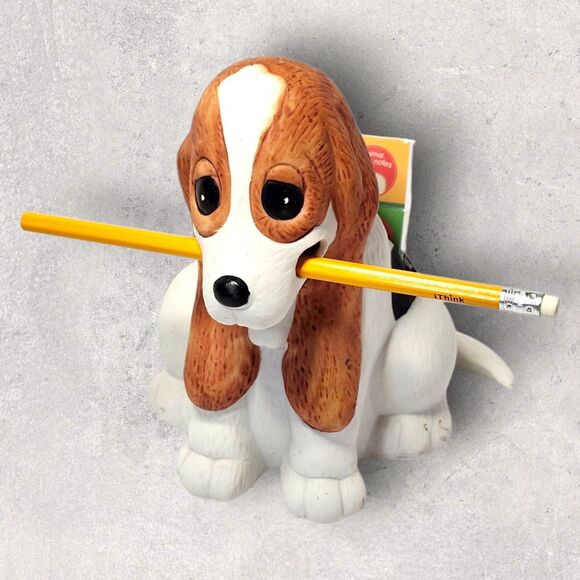 Vintage Fitz & Floyd Dog Desk Notepad Holder Ceramic 1990s Office Decor Japan - Picture 2 of 10